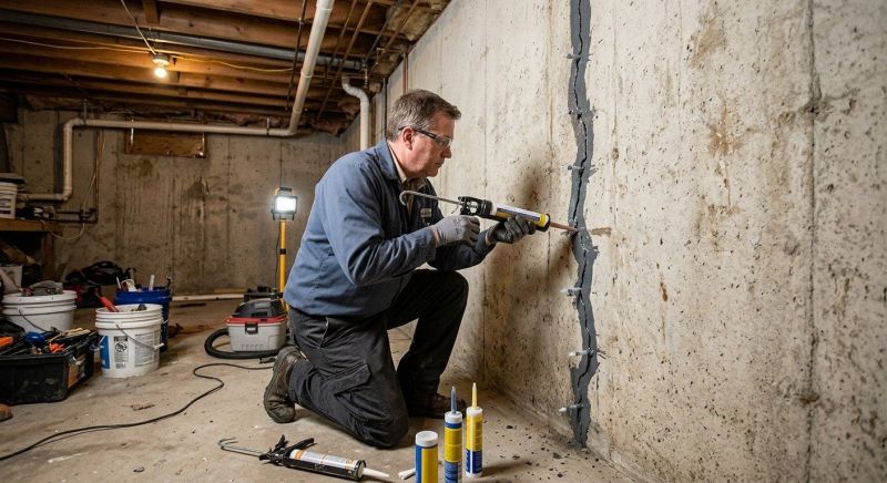 Basement Crack Repair in Arlington, MA