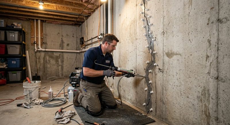 Basement Crack Repair in Arlington, MA