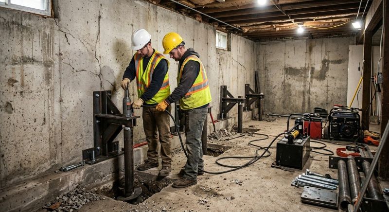 Basement Stabilization in Arlington, MA