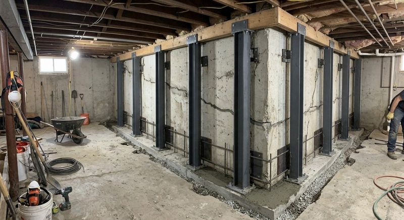 Basement Stabilization in Arlington, MA