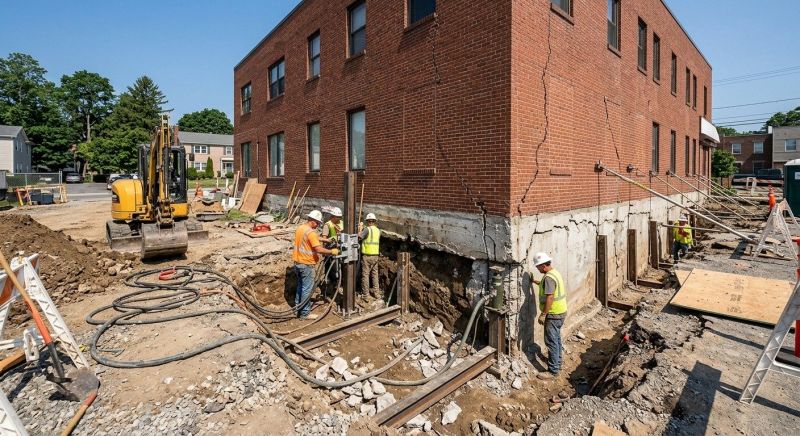 Building Foundation Repair in Brookline, MA