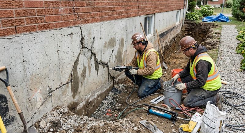 Cracked Foundation Repair in Peabody, MA