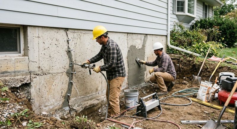 Cracked Foundation Repair in Weymouth, MA