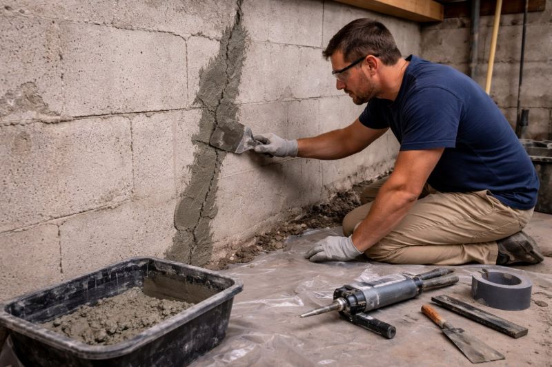 Foundation Crack Repair in Chelmsford, MA