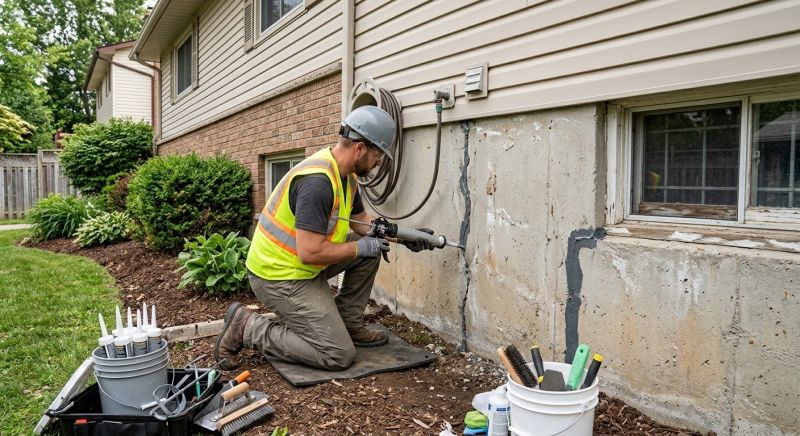 Foundation Crack Sealing in Arlington, MA