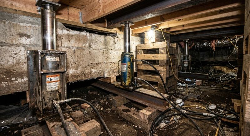Foundation Jacking in Burlington, MA
