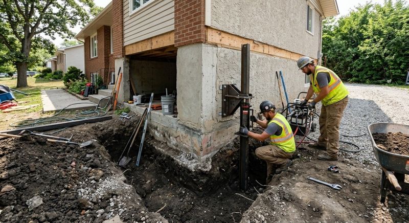 Foundation Pier Repair in Arlington, MA