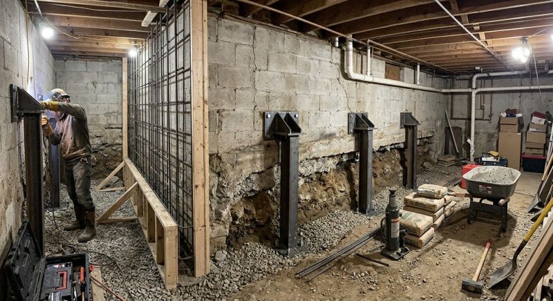 Foundation Stabilizing in Stoneham, MA