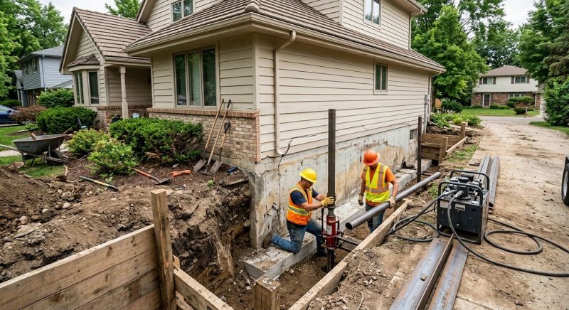 House Foundation Repair in East Weymouth, MA