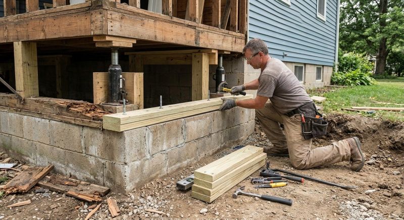 House Foundation Repair in Hull, MA