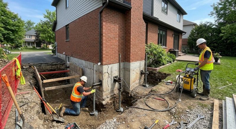 House Underpinning in Arlington, MA