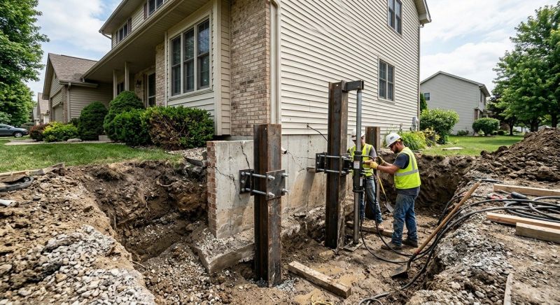 House Underpinning in Arlington, MA