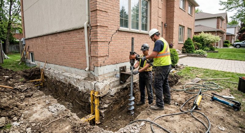 Sinking Foundation Repair in Georgetown, MA