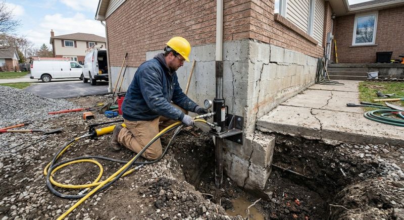 Sinking Foundation Repair in Georgetown, MA