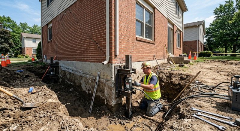 Sinking Foundation Repair in Lawrence, MA