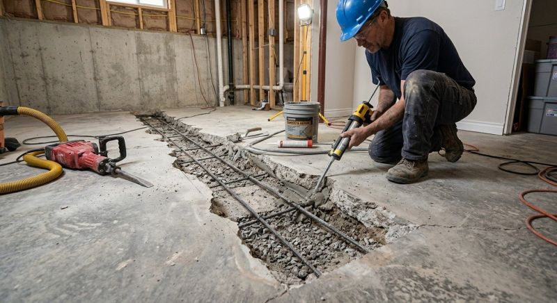 Slab Foundation Repair in Arlington, MA