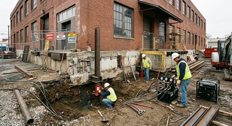 Building Foundation Repair in West Roxbury, MA